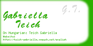 gabriella teich business card